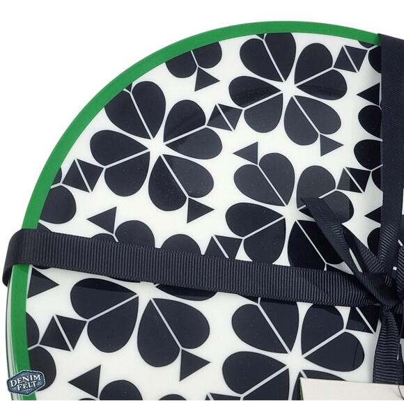 Kate Spade New York x Target 10.5" Melamine DINNER Plate 4pc Set Blk/White/Green - Picture 5 of 10